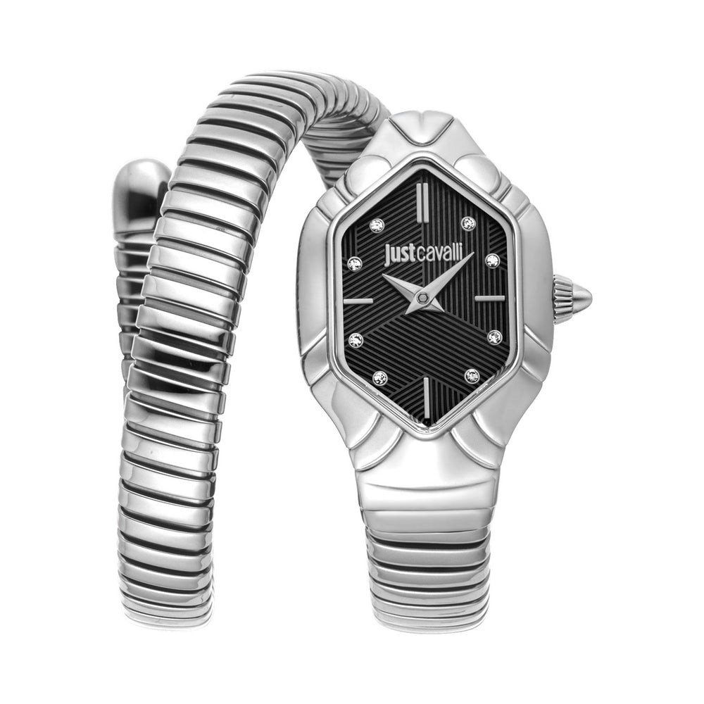 JUST CAVALLI, EDERA STAINLESS STEEL BLACK WOMEN'S WATCH - Khaled Watches Lebanon