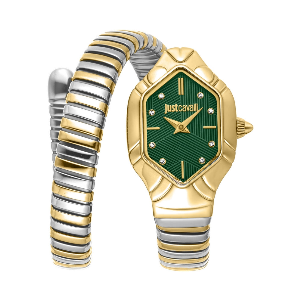 JUST CAVALLI, EDERA TWO-TONE GREEN WOMEN'S WATCH - Khaled Watches Lebanon