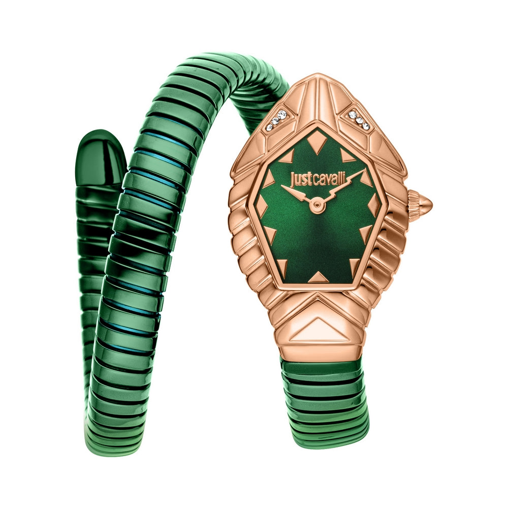 JUST CAVALLI, SMERALDA GREEN PINK GOLD WOMEN'S WATCH - Khaled Watches Lebanon