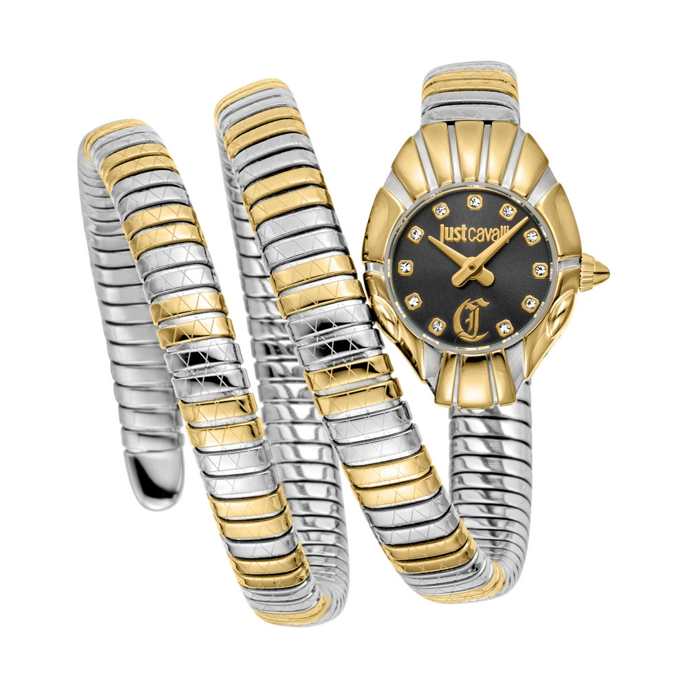 JUST CAVALLI, VORTICE TWO-TONE BLACK WOMEN'S WATCH - Khaled Watches Lebanon