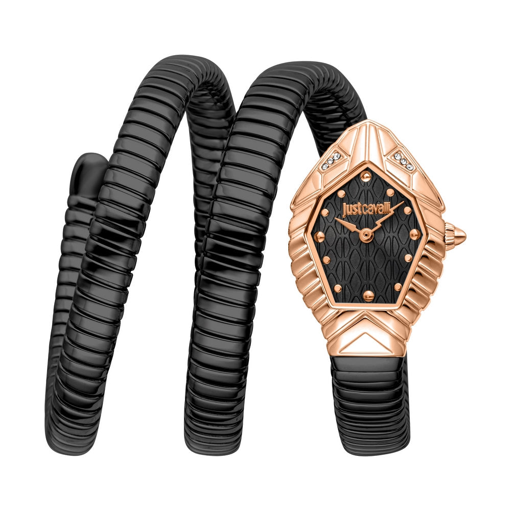 JUST CAVALLI, SINTONIA BLACK PINK GOLD WOMEN'S WATCH - Khaled Watches Lebanon