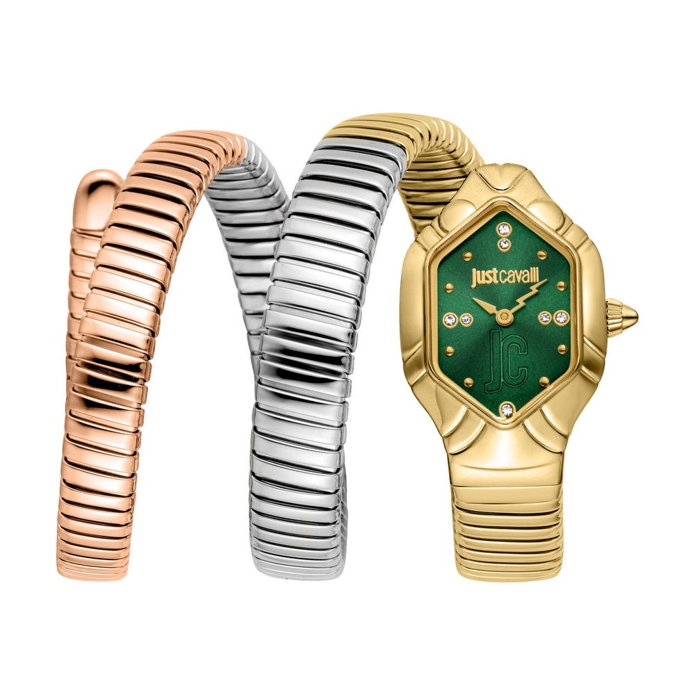 JUST CAVALLI, CANDELA TRIO GREEN WOMEN'S WATCH - Khaled Watches Lebanon