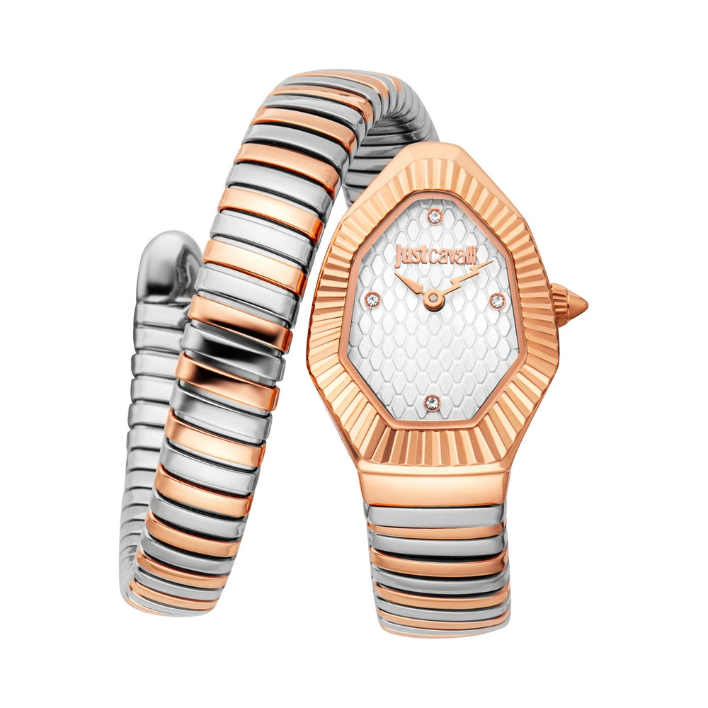 JUST CAVALLI, ONDINA TWO-TONE PINK GOLD WOMEN'S WATCH - Khaled Watches Lebanon
