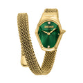 JUST CAVALLI, GIOIA YELLOW GOLD GREEN WOMEN'S WATCH - Khaled Watches Lebanon