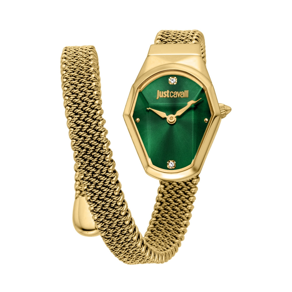 JUST CAVALLI, GIOIA YELLOW GOLD GREEN WOMEN'S WATCH - Khaled Watches Lebanon