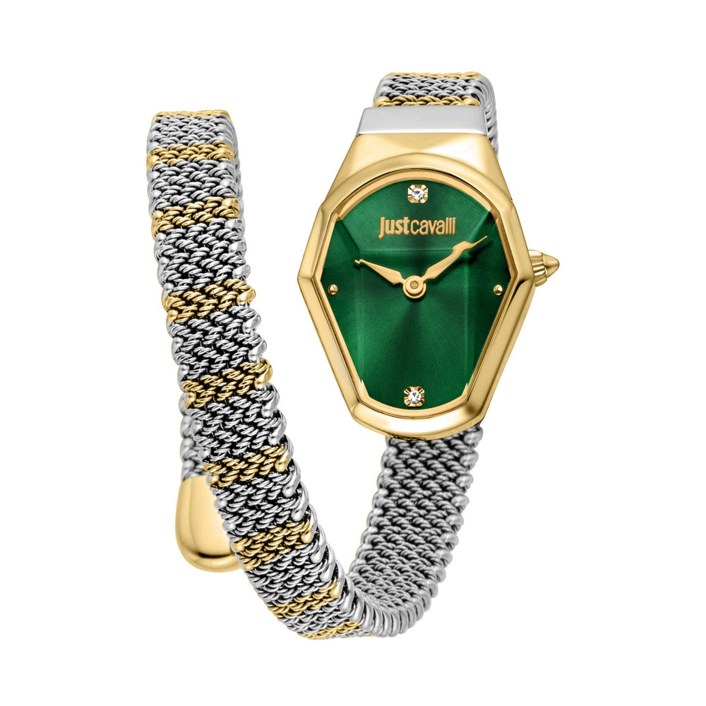 JUST CAVALLI, GIOIA TWO-TONE GREEN WOMEN'S WATCH - Khaled Watches Lebanon
