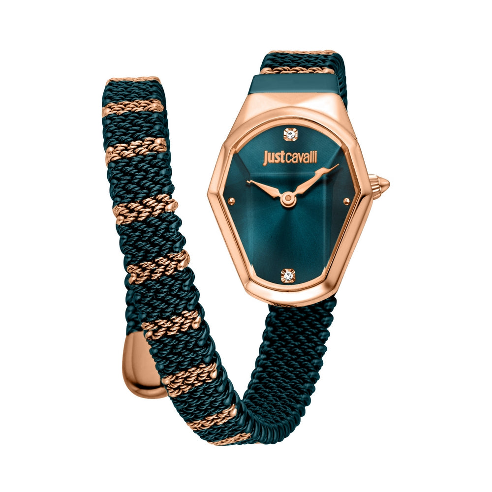 JUST CAVALLI, GIOIA TWO-TONE DARK GREEN WOMEN'S WATCH - Khaled Watches Lebanon