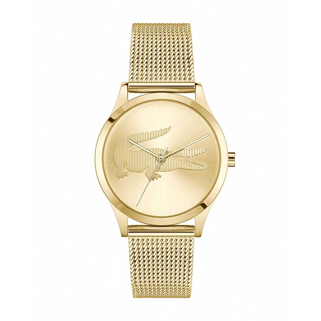 Lacoste Crocodelle Mesh Yellow Gold watch - Khaled Watches Lebanon