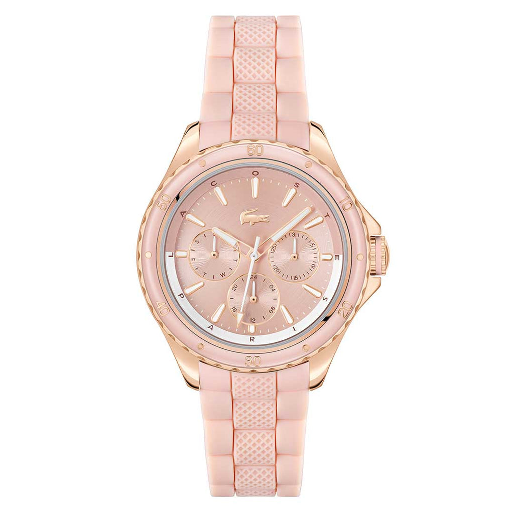 Lacoste Santorini Pink Carnation Gold watch - Khaled Watches Lebanon