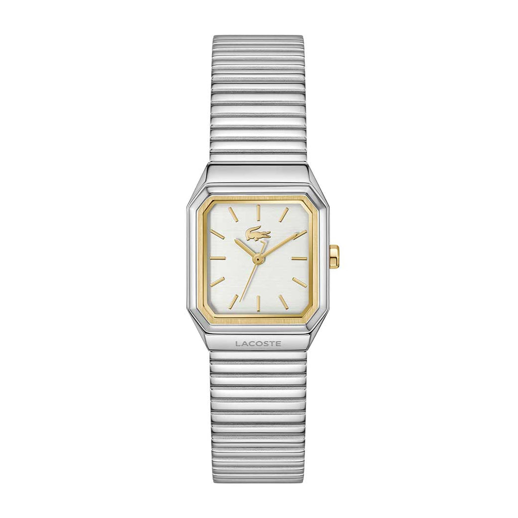 Lacoste Rene Silver White Two-Tone watch - Khaled Watches Lebanon