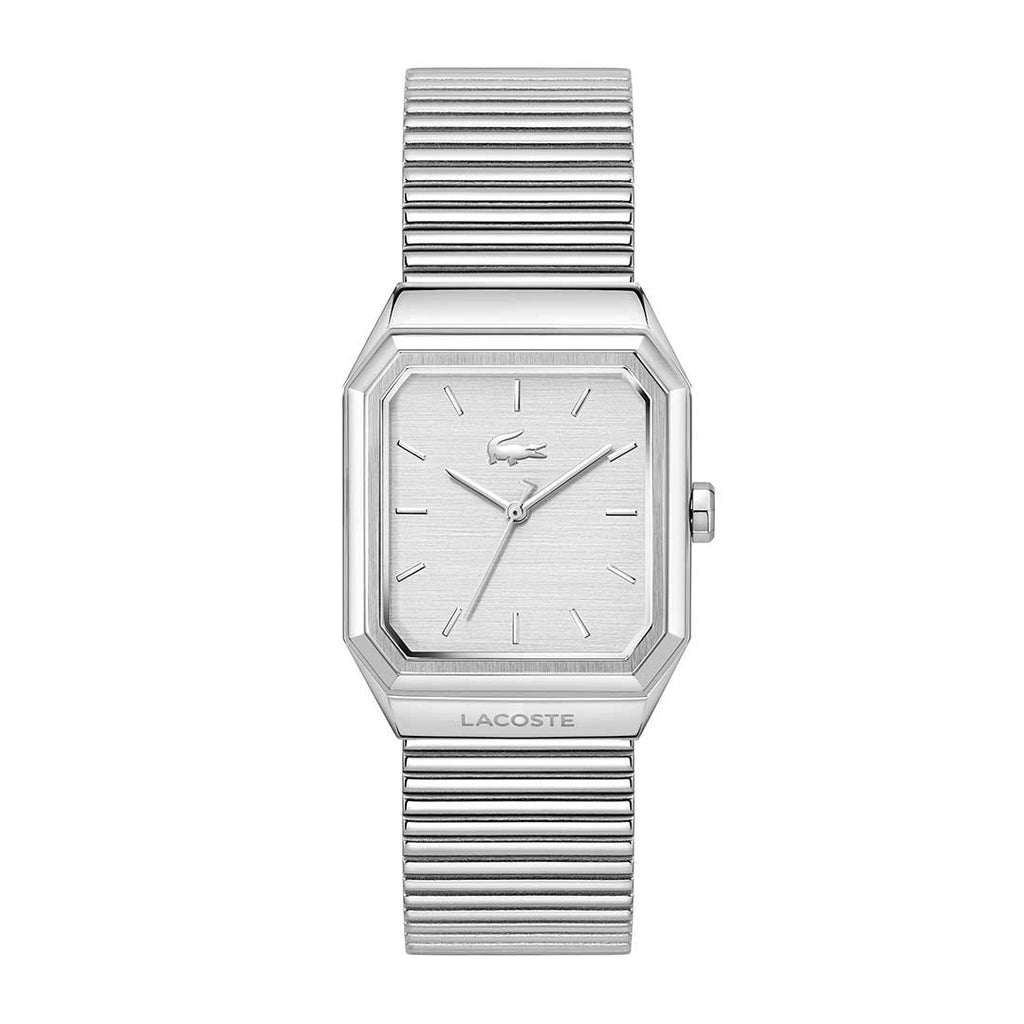 Lacoste Rene Silver White Steel watch - Khaled Watches Lebanon