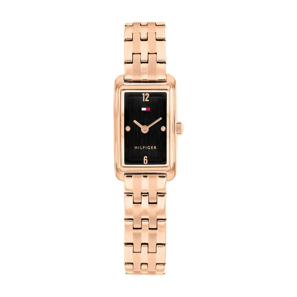 Tommy Hilfiger Madison Black Rose Gold watch - Khaled Watches Lebanon