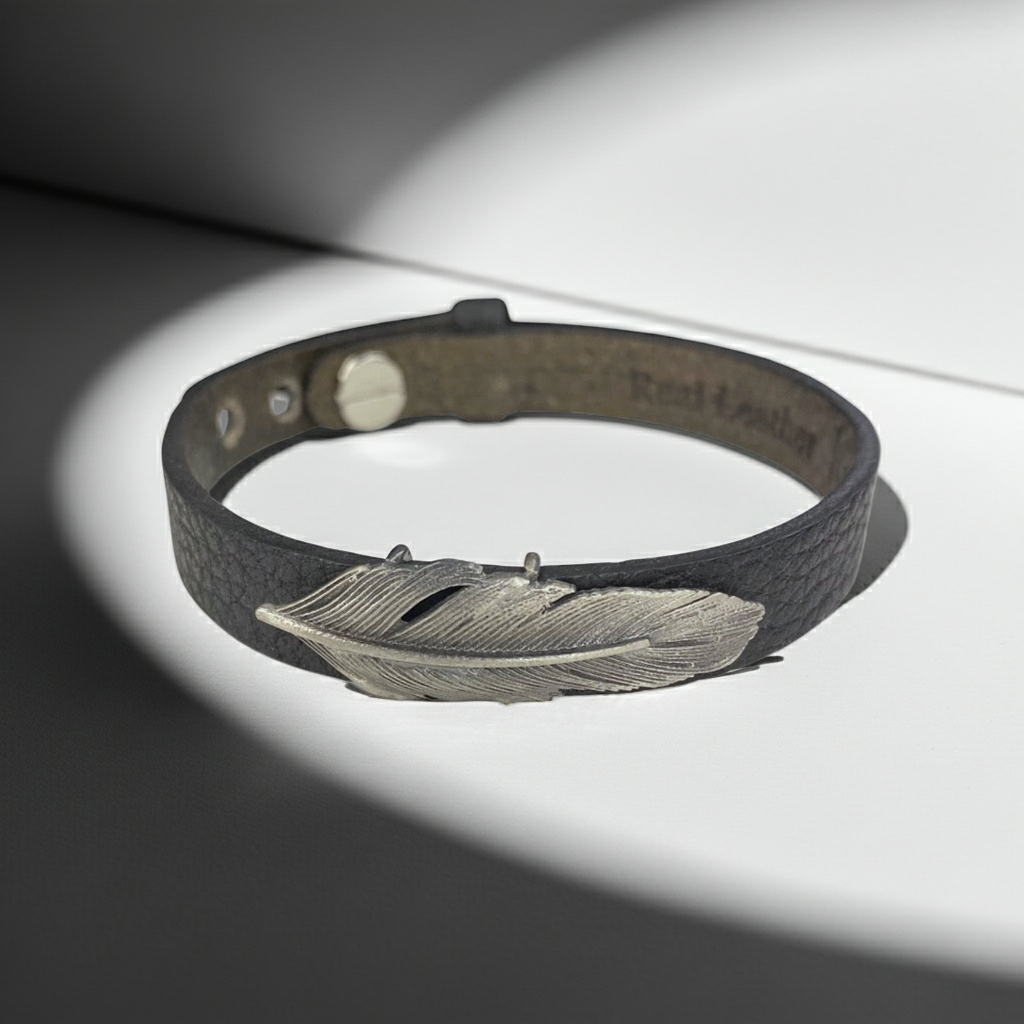 THE FEATHER, SILVER 925 BRACELET